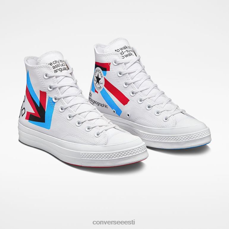 Converse x Patta x Experimental Jetset padrun 70 kõrge ülaosa naised F0Z8P197 jalatsid valge/leekivpunane/diivasinine