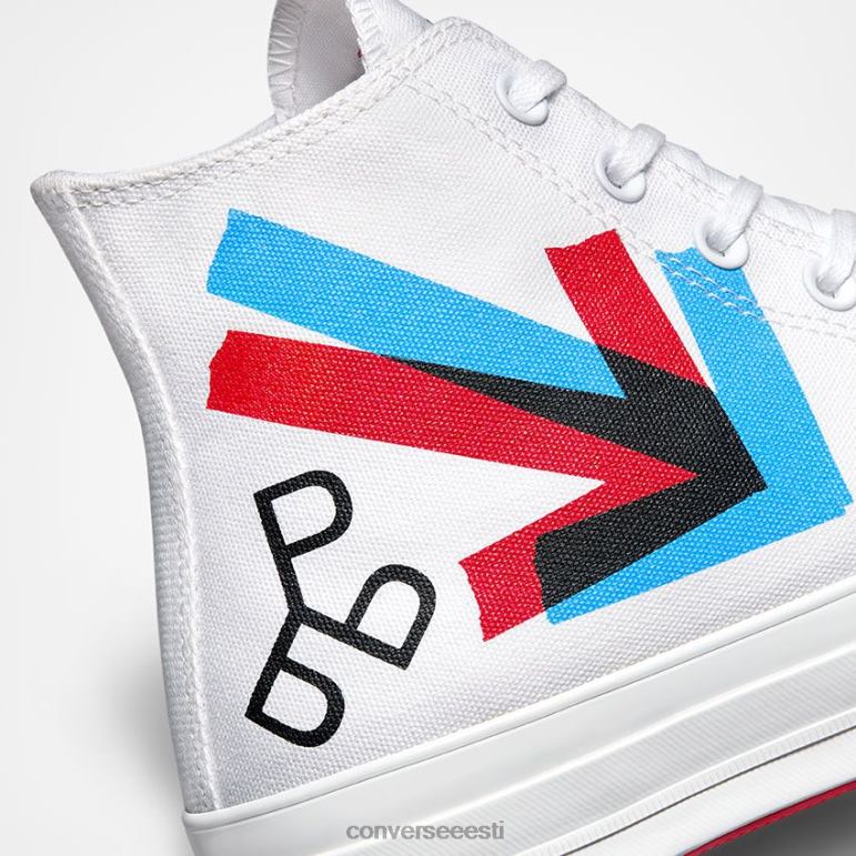 Converse x Patta x Experimental Jetset padrun 70 kõrge ülaosa naised F0Z8P197 jalatsid valge/leekivpunane/diivasinine