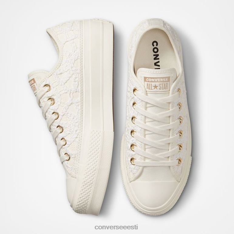 Converse chuck taylor all star lift platvorm daisy cord madal ülaosa naised F0Z8P27 jalatsid valge/haigur