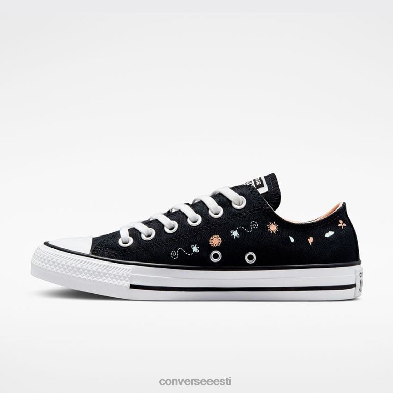 Converse chuck taylor all star lilltikandid madal top naised F0Z8P32 jalatsid must / jube korall / valge