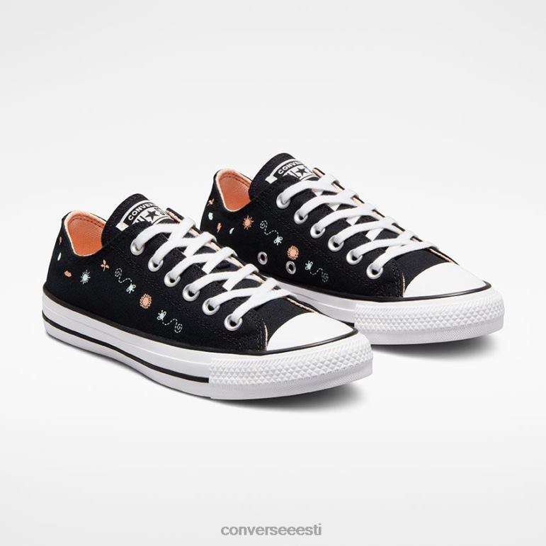 Converse chuck taylor all star lilltikandid madal top naised F0Z8P32 jalatsid must / jube korall / valge