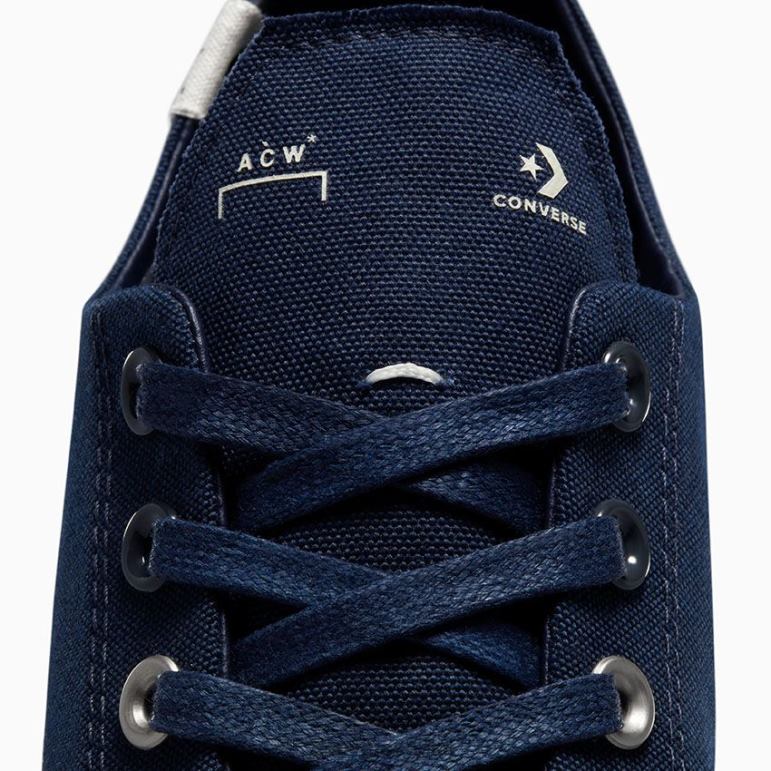 Converse x A-COLD-WALL padrun 70 madal ülaosa naised F0Z8P30 jalatsid tume safiir/hõbekask