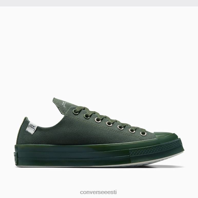 Converse x A-COLD-WALL padrun 70 madal ülaosa naised F0Z8P31 jalatsid sügav männiroheline/hõbekask