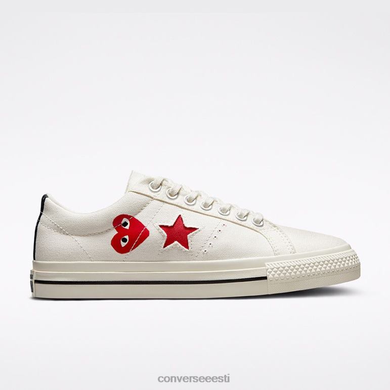 Converse x Comme des Garcons PLAY üks täht madal tipp naised F0Z8P50 jalatsid pilvetantsija/punane/valge