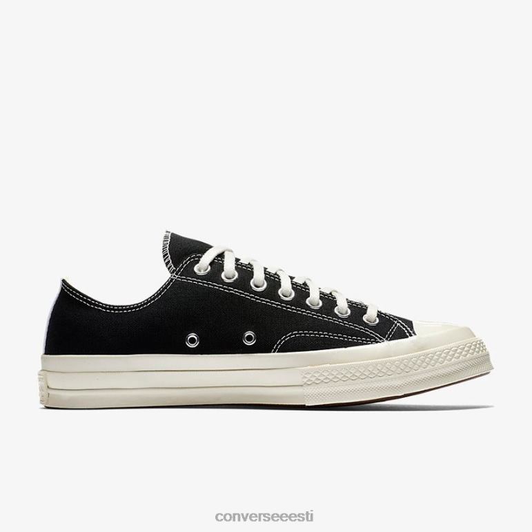 Converse x Comme des Garcons PLAY padrun 70 madal ülaosa naised F0Z8P45 jalatsid must/valge/kõrge riskiga punane